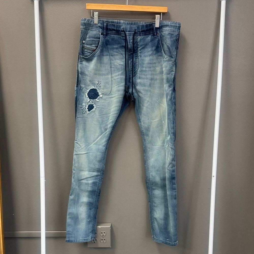Diesel Men's Faded Blue Skinny Jeans